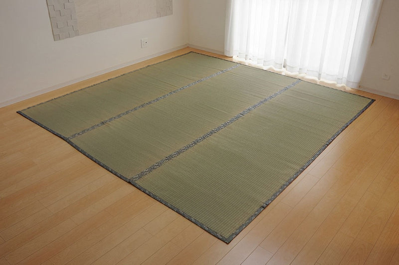 い草上敷き純国産い草カーペット糸引織湯沢六一間8畳約370×370cm
