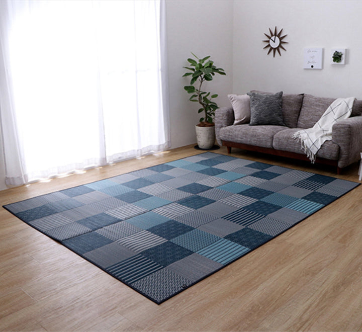 ござ純国産い草花ござカーペット京刺子江戸間4.5畳（約261×261cm）