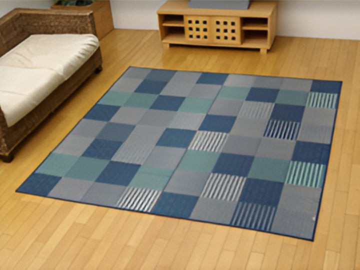 ござ純国産い草花ござカーペット京刺子江戸間4.5畳（約261×261cm）