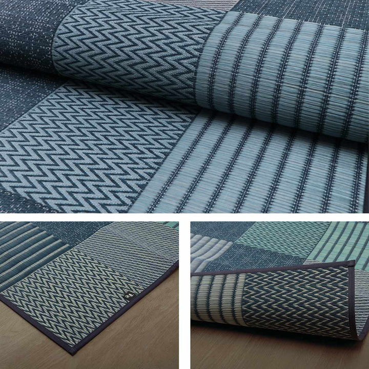 ござ純国産い草花ござカーペット京刺子江戸間4.5畳（約261×261cm）