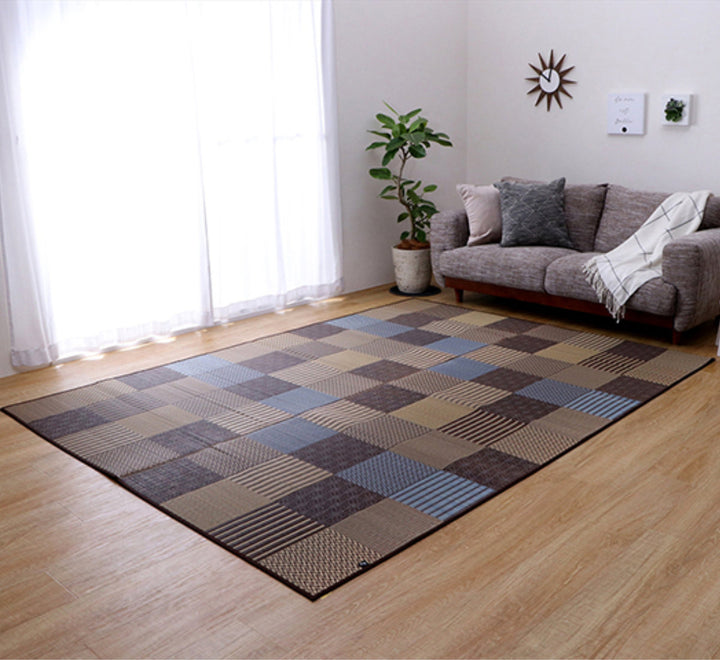 ござ純国産い草花ござカーペット京刺子江戸間4.5畳（約261×261cm）