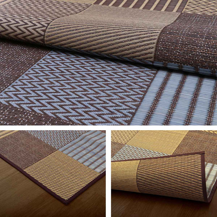 ござ純国産い草花ござカーペット京刺子江戸間4.5畳（約261×261cm）