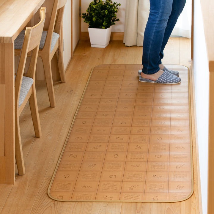 キッチンマット2cm単位オーダー100×232～280cmCESタイプウッド