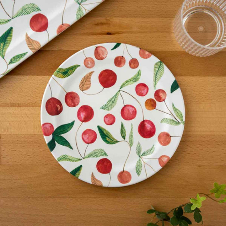 プレート22cmベリーズ&チェリーズプラスチックメラミン