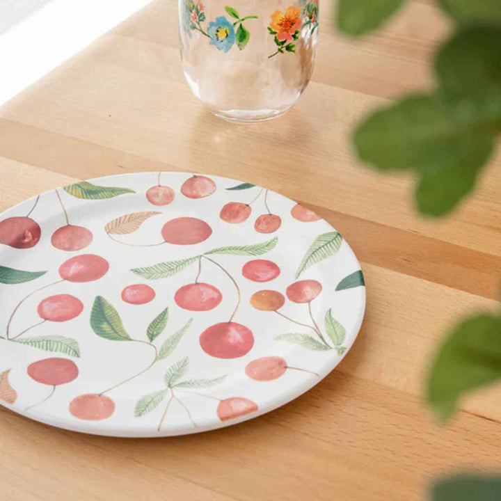 プレート22cmベリーズ&チェリーズプラスチックメラミン