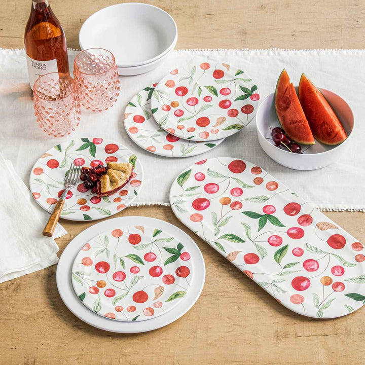 プレート22cmベリーズ&チェリーズプラスチックメラミン