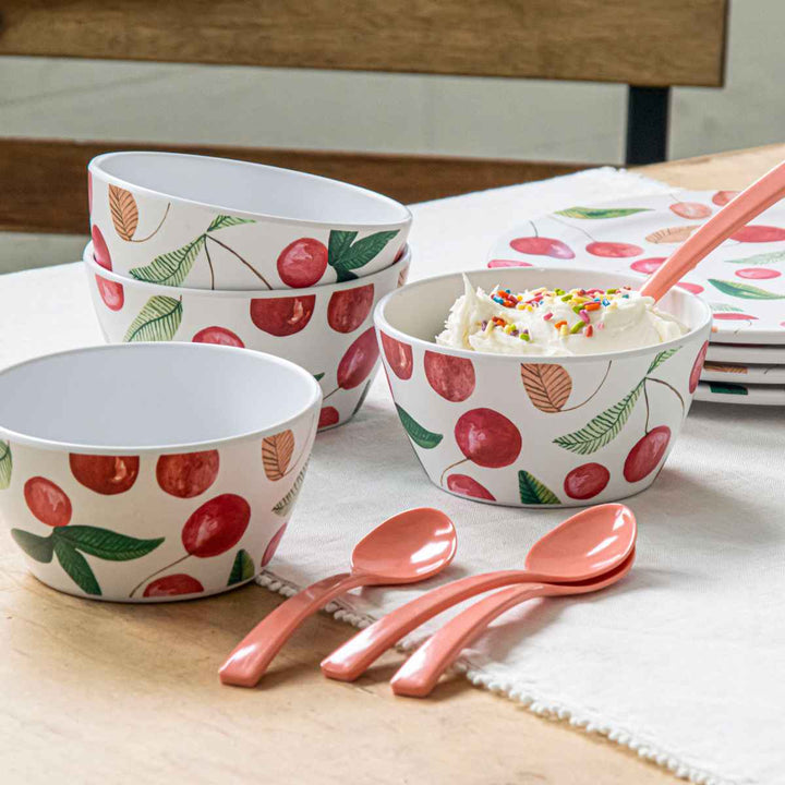 プレート22cmベリーズ&チェリーズプラスチックメラミン