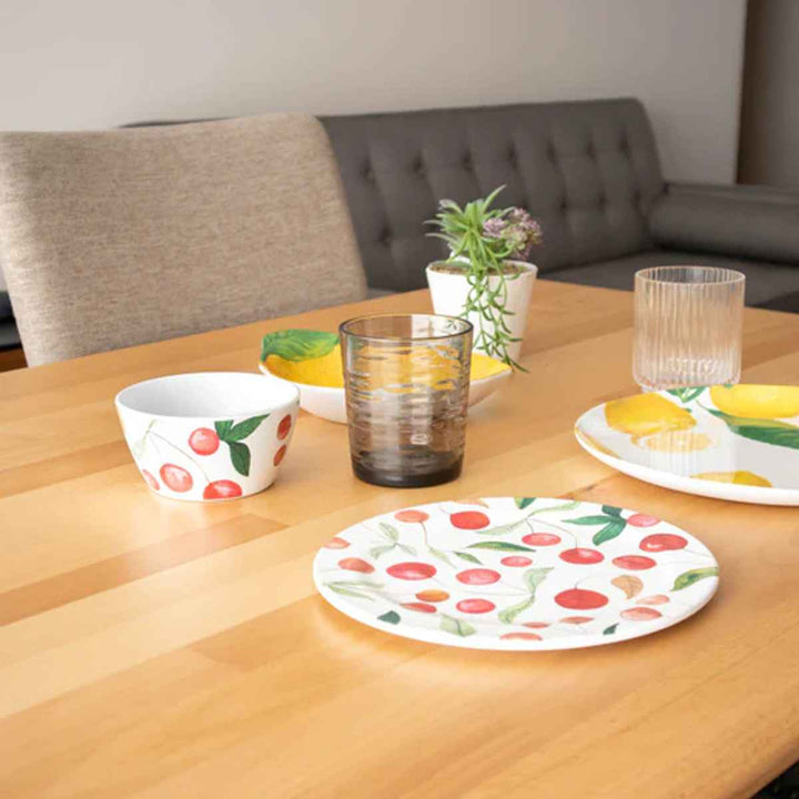 プレート22cmベリーズ&チェリーズプラスチックメラミン