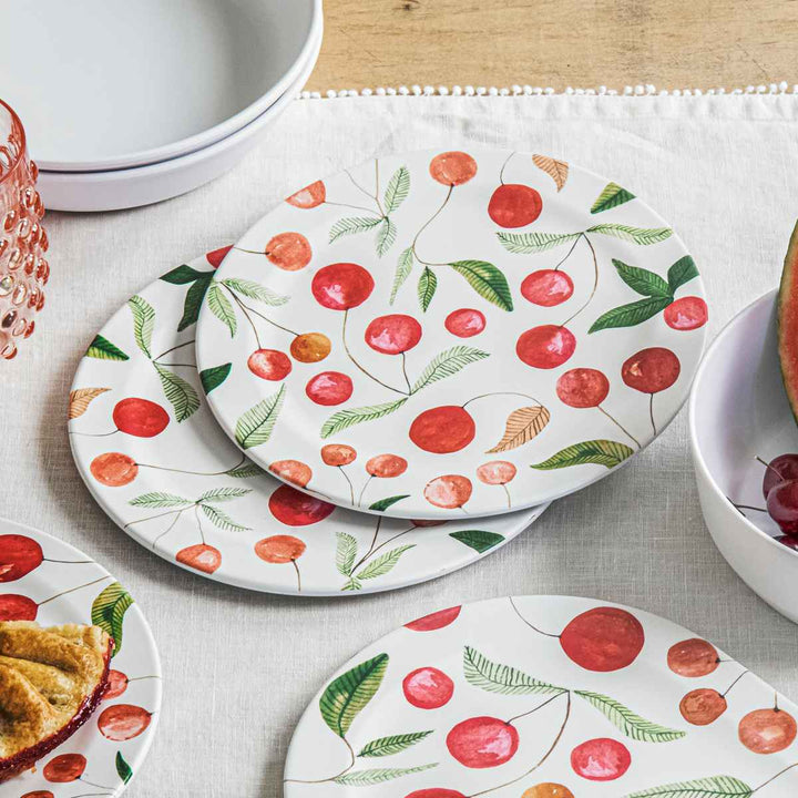 プレート22cmベリーズ&チェリーズプラスチックメラミン