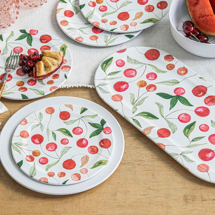 プレート22cmベリーズ&チェリーズプラスチックメラミン