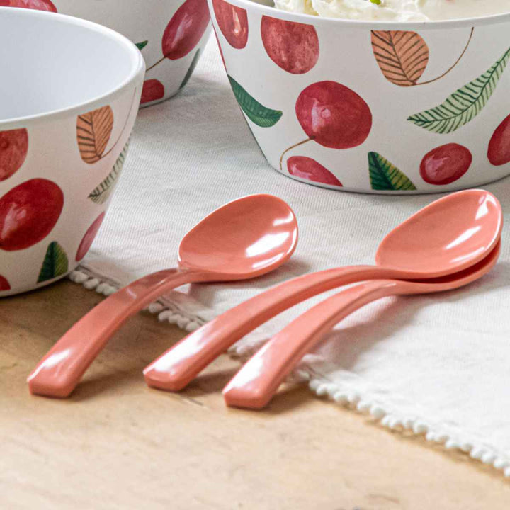 スプーン4本入り16cmベリーズ&チェリーズプラスチックメラミン