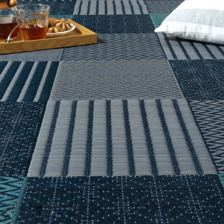 ござ純国産い草花ござカーペット京刺子江戸間2畳（約174×174cm）裏貼りあり