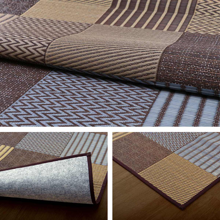 ござ純国産い草花ござカーペット京刺子江戸間2畳（約174×174cm）裏貼りあり