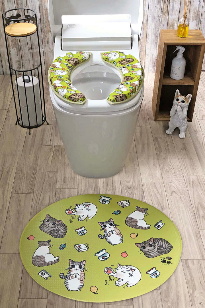 トイレマット猫やわらかプニプニアクセントマットフェリシモ猫部山野りんりんデザイン