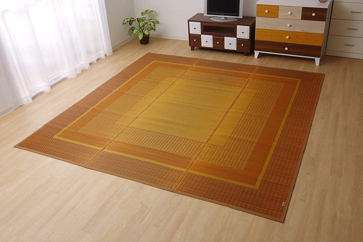 ござ純国産い草花ござカーペットランクス総色江戸間2畳約174×174cm