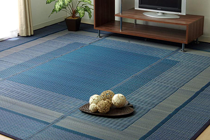 ござ純国産い草花ござカーペットランクス総色江戸間3畳約174×261cm