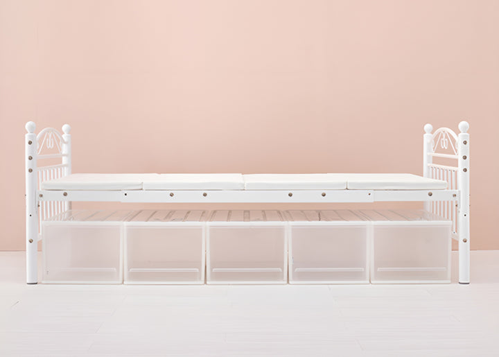 ロフトベッドシングルハイタイプ姫系収納2WAYメッシュ