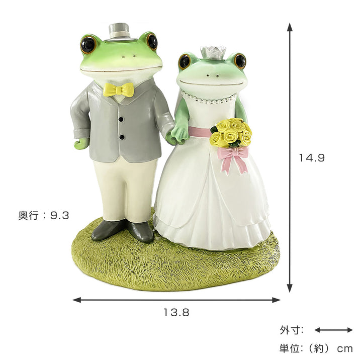 コポー結婚洋装カエル置物