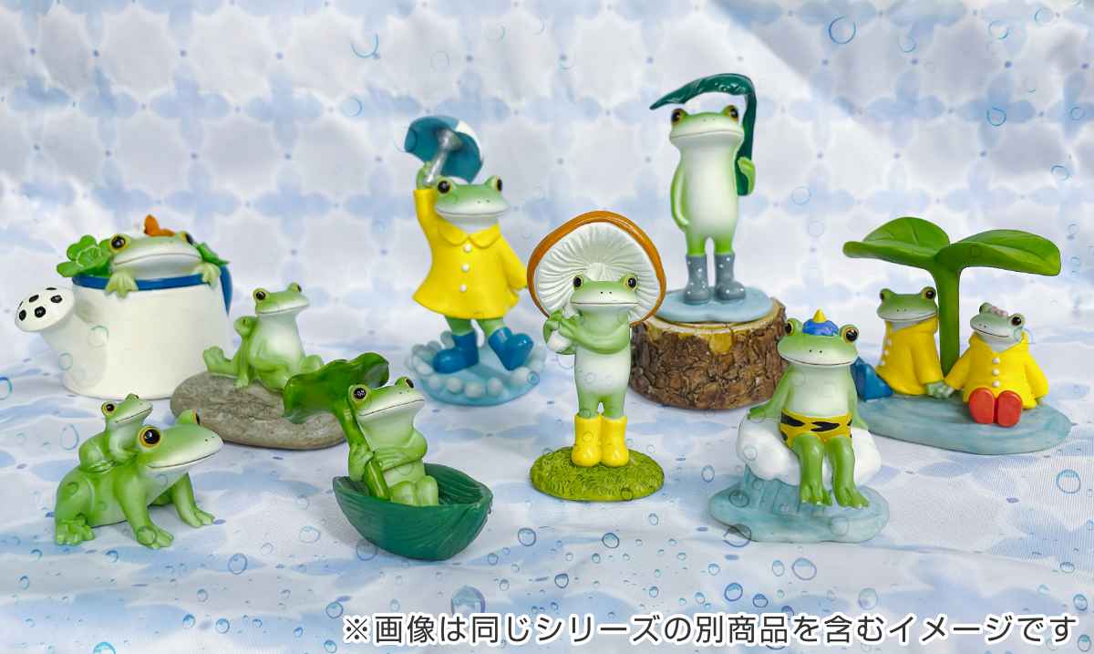 Copeau コポー　カエルのコポー　雨　梅雨　傘　シリーズ　まとめ売り コポー 葉っぱを傘にするカエル カエル 置物 – ハウジー