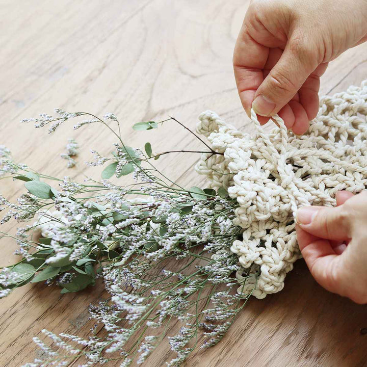 花器マクラメドライフラワーハンギング