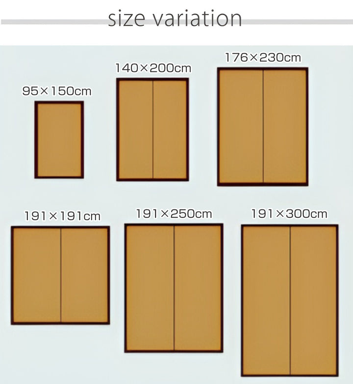 い草上敷き純国産い草ラグカーペットランクス総色約140×200cm