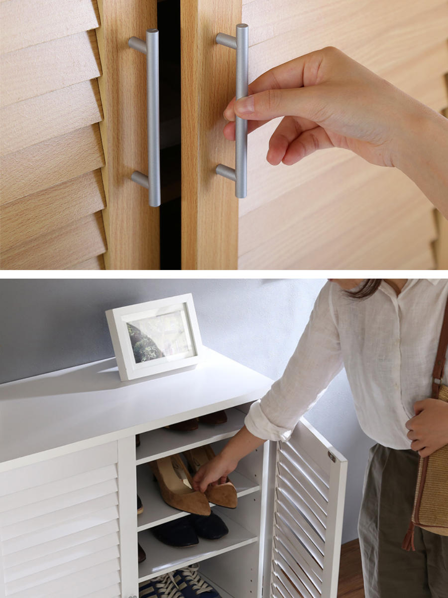 ルーバー扉 シューズボックス 幅60cm 最大21足収納可能 木製 – ハウジー