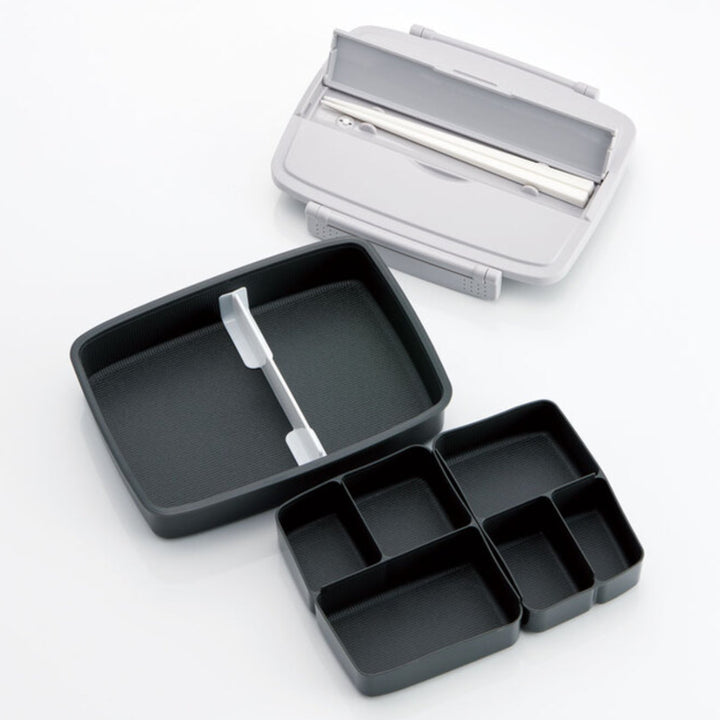 お弁当箱抗菌松花堂タイトランチミズノグレー1段870ml