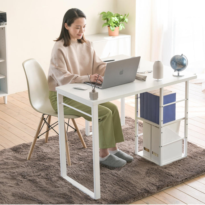 パソコンデスクI字型省スペース広いL字スタイル木目調