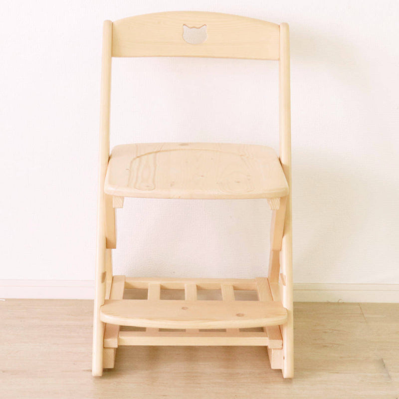 学習椅子高さ調節天然木収納スペース付き