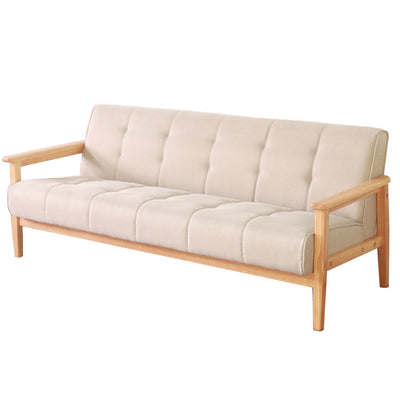 ソファ 3人掛け 木製肘付き お掃除ロボット対応 幅170cm