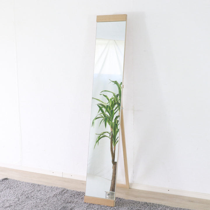 スタンドミラー全身木枠ノンフレーム25×150cmスリム