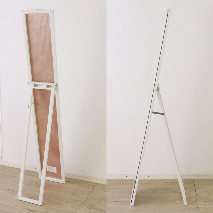 スタンドミラー全身木枠ノンフレーム25×150cmスリム