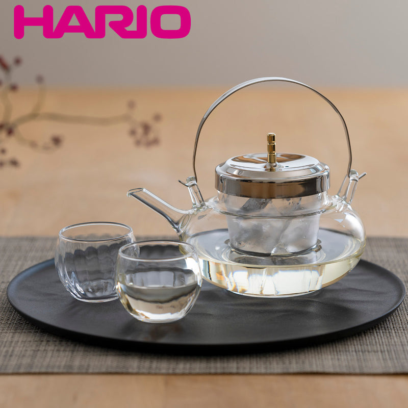 ハリオ冷酒器グラスセット360ml丸地炉利耐熱ガラス