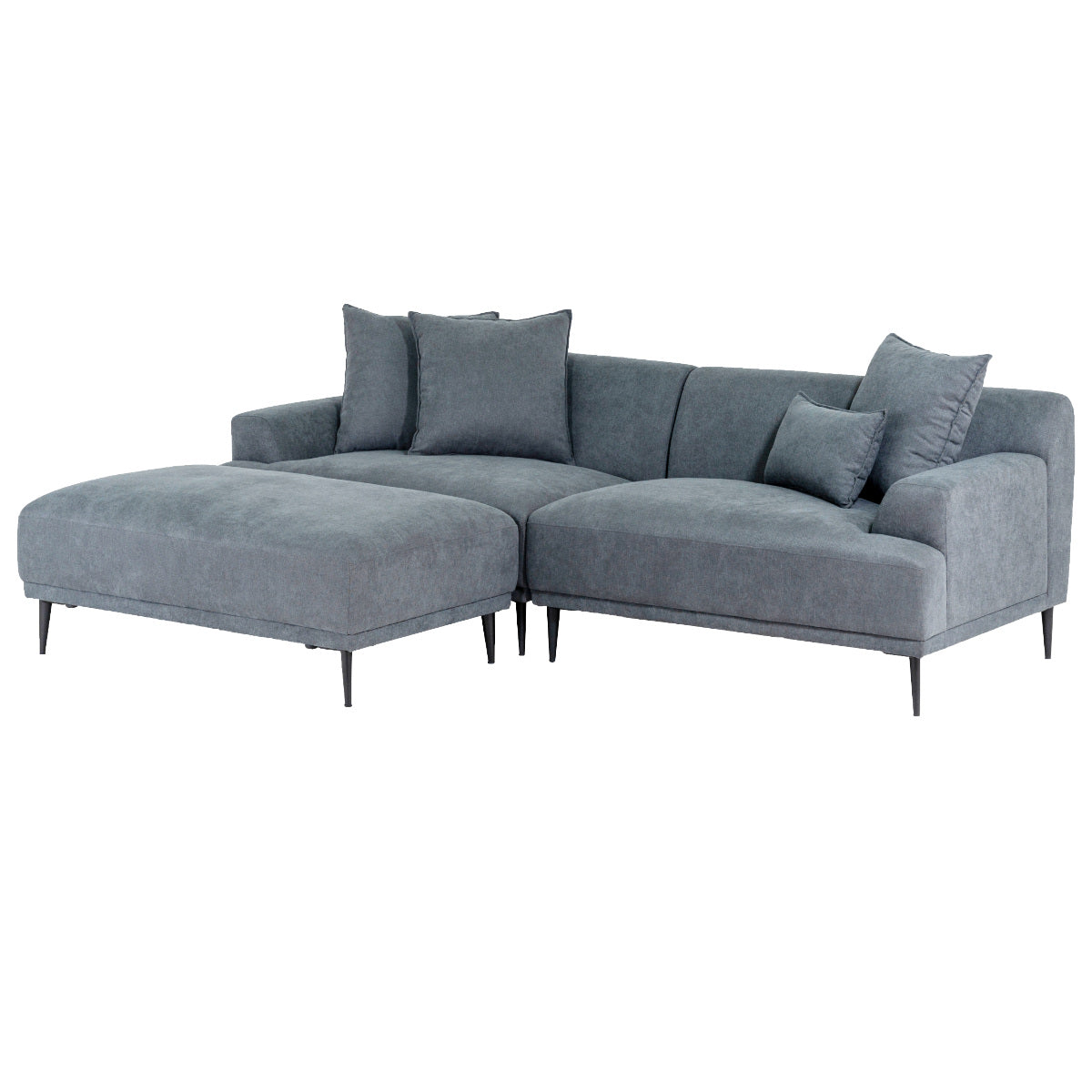 コーナーソファ コンパクト ロータイプ スツール クッション付き