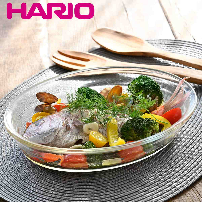 ハリオグラタン皿25cmオーバル耐熱ガラス