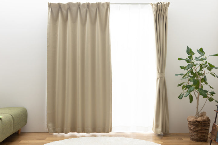 遮光カーテン1級遮光レースセットUVカット幅100～200×丈105～230cm4枚組・2枚組