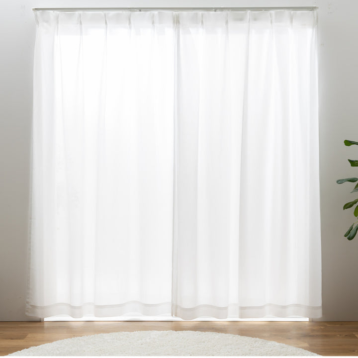 遮光カーテン1級遮光レースセットUVカット幅100～200×丈105～230cm4枚組・2枚組