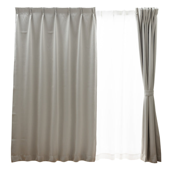 遮光カーテン1級遮光レースセットUVカット幅100～200×丈105～230cm4枚組・2枚組