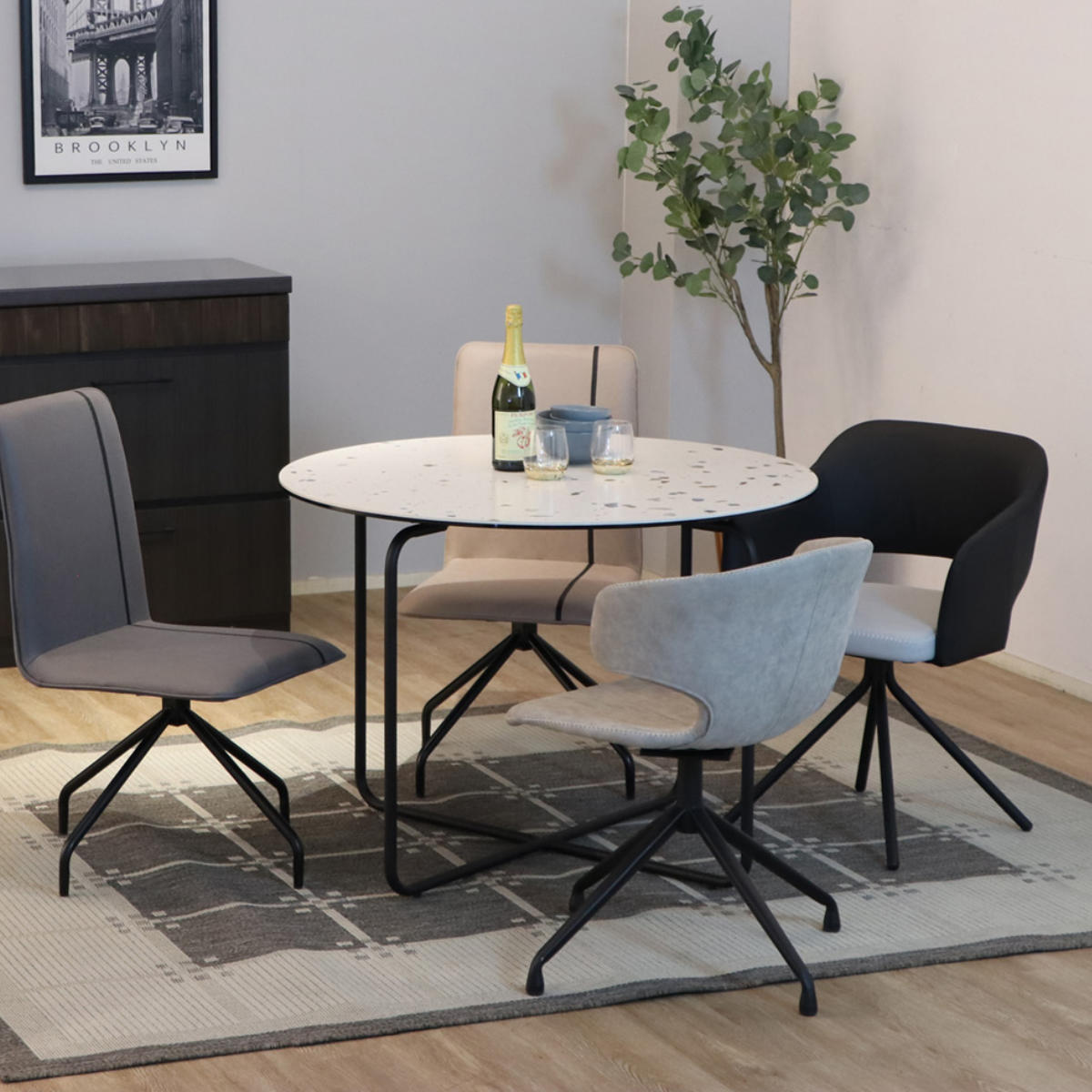 ダイニングテーブル 丸テーブル 4人掛け 幅100cm セラミック – ハウジー