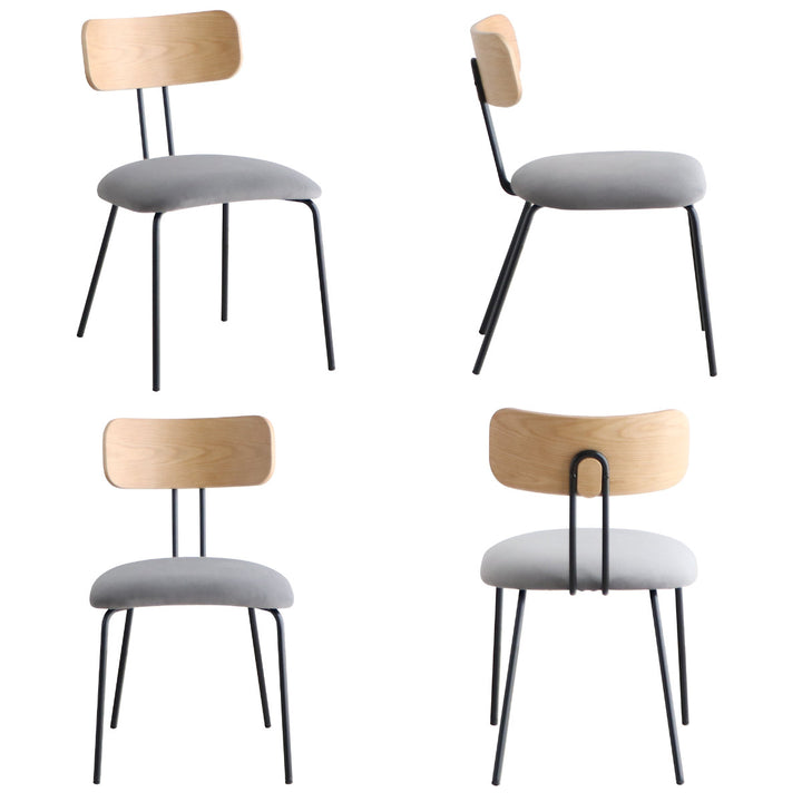 ダイニングチェア背もたれ木目座面高42cm