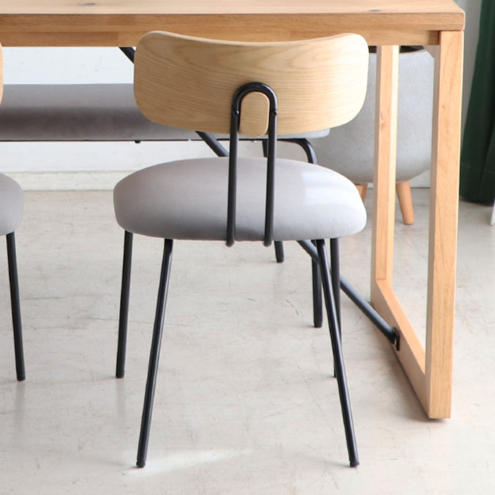 ダイニングチェア背もたれ木目座面高42cm