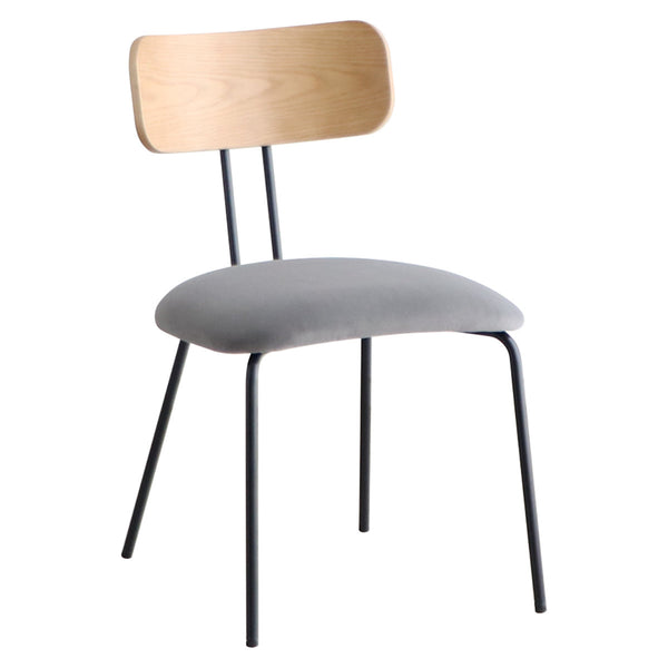 ダイニングチェア背もたれ木目座面高42cm