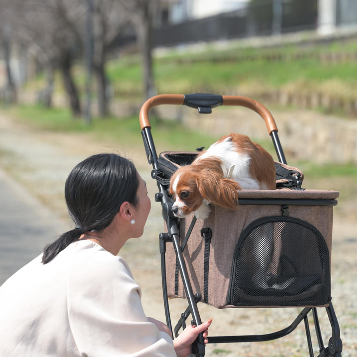 ペットカート4輪タイプ小型犬中型犬日傘キャリーコット