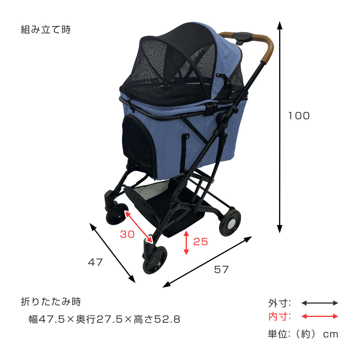 ペットカート 4輪タイプ 小型犬 中型犬 日傘 キャリーコット