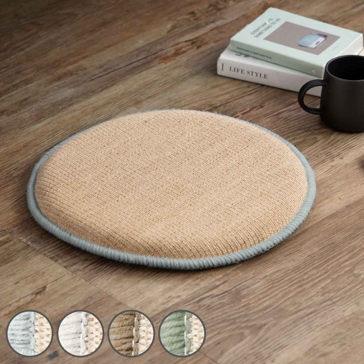 ＆NEチェアパッドジュートマル直径35cm低反発