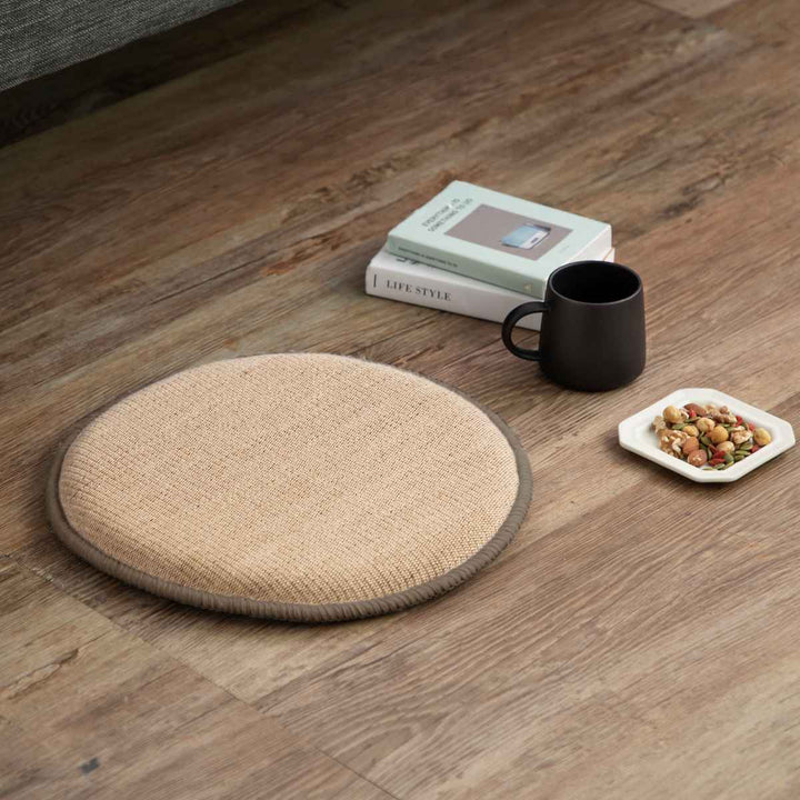 ＆NEチェアパッドジュートマル直径35cm低反発