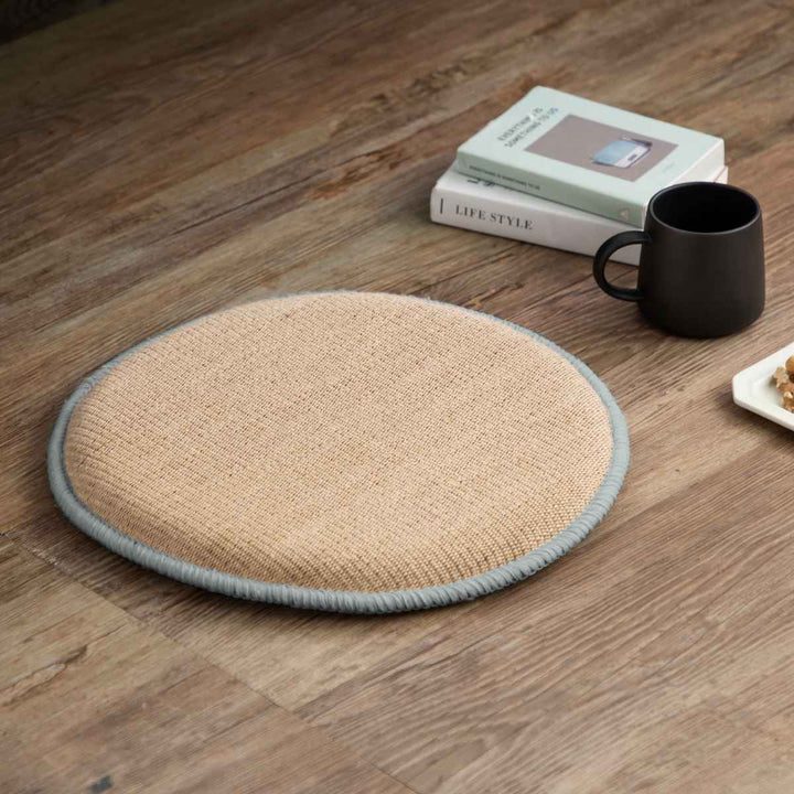 ＆NEチェアパッドジュートマル直径35cm低反発