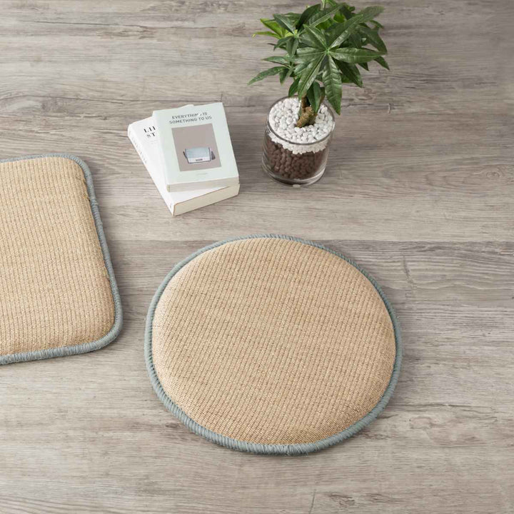 ＆NEチェアパッドジュートマル直径35cm低反発