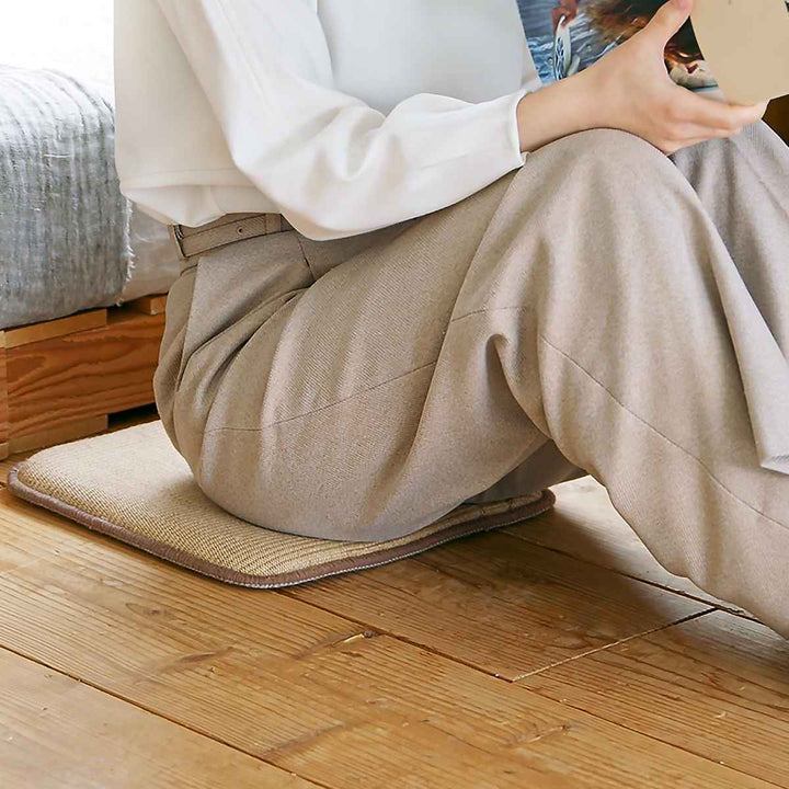 ＆NEチェアパッドジュートシカク幅35cm低反発