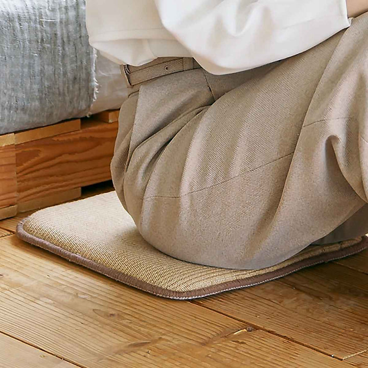 ＆NEチェアパッドジュートシカク幅35cm低反発